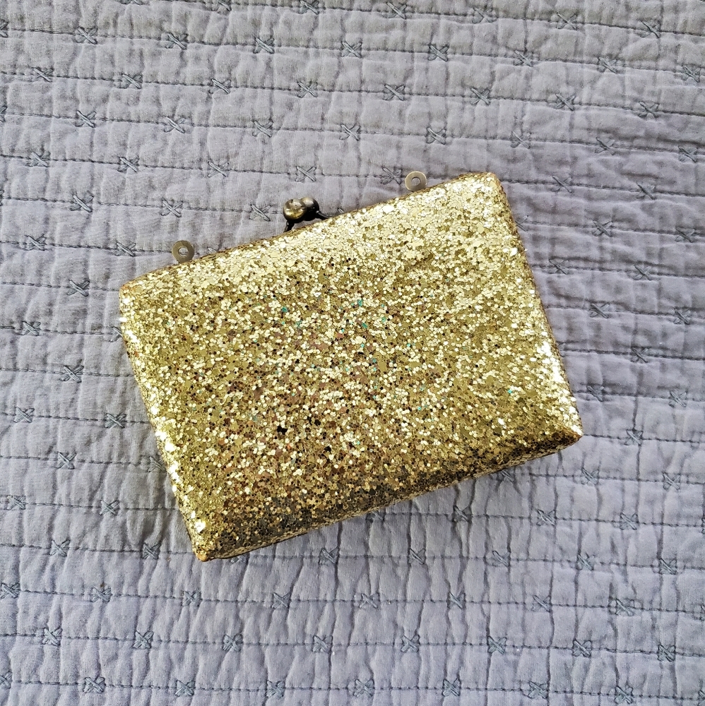 Unlisted Gold Glitter Clutch